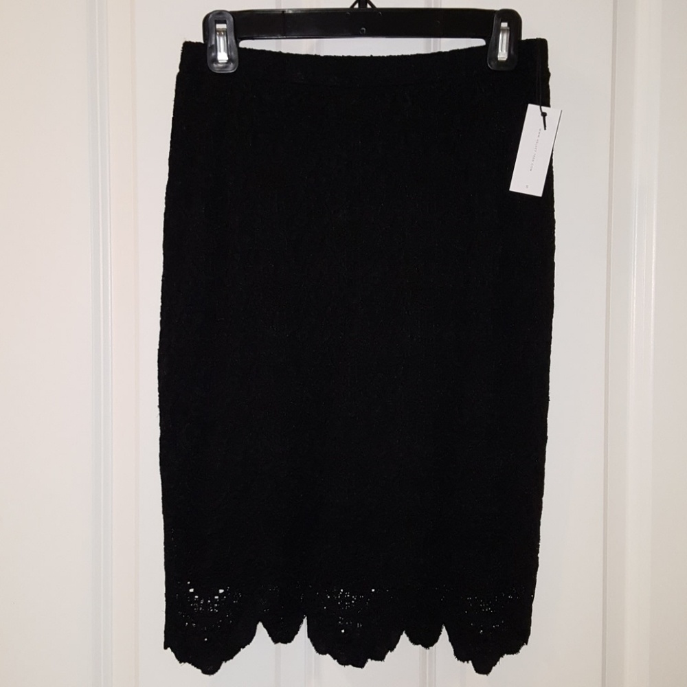 Velvet by Graham & Spencer black lace skirt